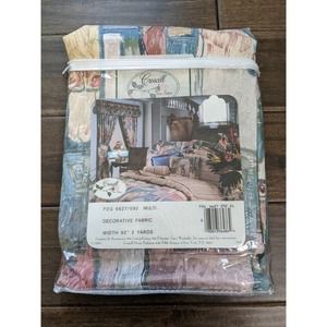 vintage croscill decorative fabric 2 yards x 92" new nip for home curtain